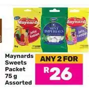 Maynards sweets packet assorted-for any 2 x 75g
