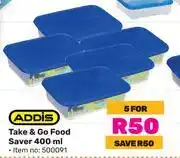 Game Addis take & go food saver 400ml-for 5 offer