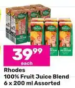 Game Rhodes 100% fruit juice blend assorted-6 x 200ml each offer