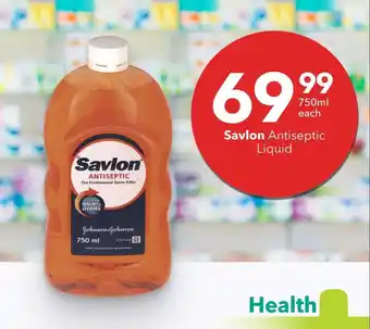 Checkers Savlon Antiseptic Liquid 750ml offer