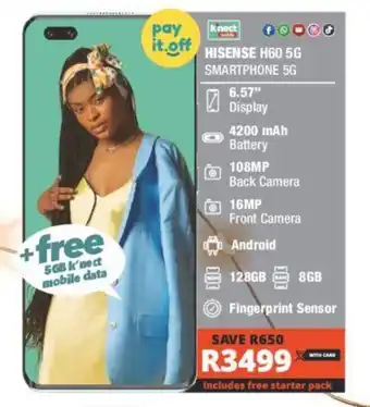 Checkers HISENSE H60 5G SMARTPHONE 5G offer