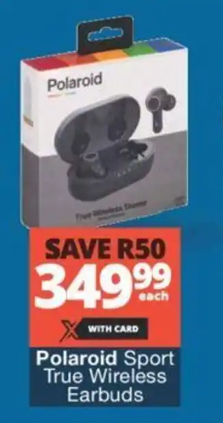 Checkers Polaroid Sport True Wireless Earbuds offer