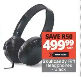 Checkers Skullcandy Riff Headphones Black offer