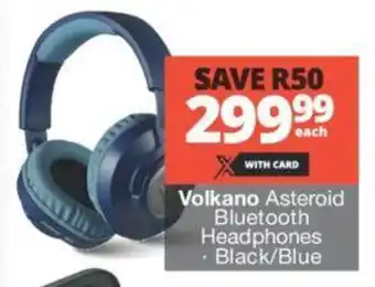 Checkers Volkano Asteroid Bluetooth Headphones Black/Blue offer