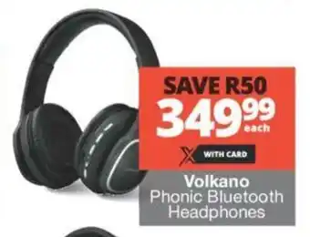 Checkers Volkano Phonic Bluetooth Headphones offer