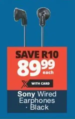 Sony Wired Earphones Black