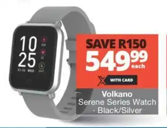 Checkers Volkano Serene Series Watch Black/Silver offer