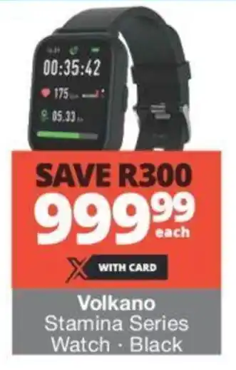 Checkers Volkano Stamina Series Watch Black offer
