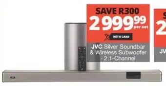 Checkers JVC Silver Soundbar & Wireless Subwoofer 2.1-Channel offer