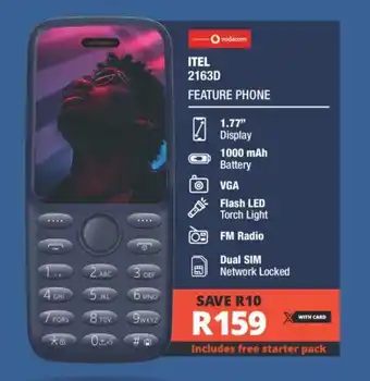 Checkers ITEL 2163D FEATURE PHONE offer
