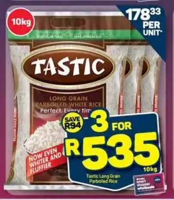 Pick n Pay Hypermarket Tastic Long Grain Parboiled Rice 10kg offer