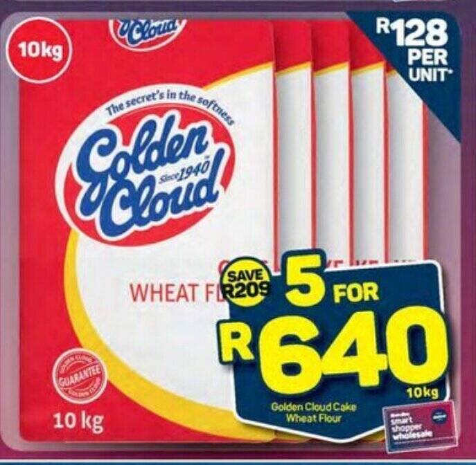Golden Cloud Cake Wheat Flour 10kg offer at Pick n Pay Hypermarket