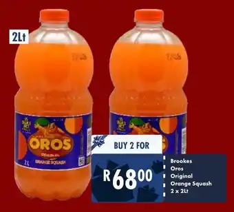 President Hyper Brookes Oros Original Orange Squash 2 x 2Lt offer