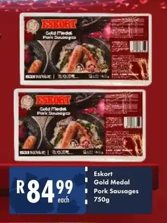 President Hyper Eskort Gold Medal Pork Sausages 750g offer