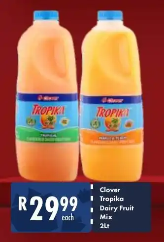 President Hyper Clover Tropika Dairy Fruit Mix 2Lt offer