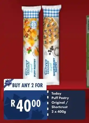 President Hyper Today Puff Pastry Original/ Shortcrust 2x400g offer