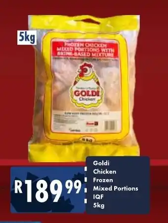 President Hyper Goldi Chicken Frozen Mixed Portions IQF 5kg offer