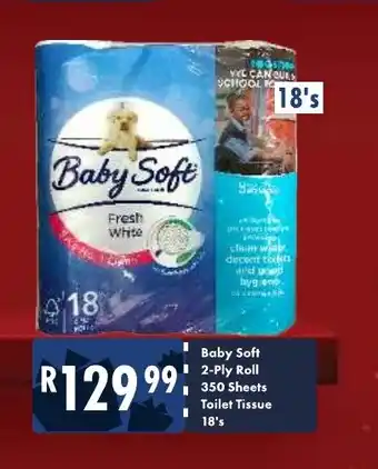 President Hyper Baby Soft 2-Ply Roll 350 Sheets Toilet Tissue 18's offer