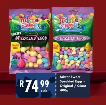 President Hyper Mister Sweet Speckled Eggs Original/Giant 400g offer