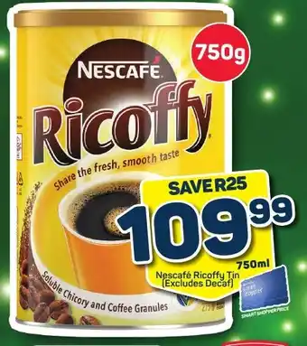 Pick n Pay Nescafé Ricoffy Tin (Excludes Decaf) offer