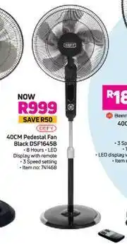 Game Defy 40cm Pedestal Fan Black DSF1645B offer
