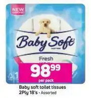 Game Baby Soft Toilet Tissue 2Ply Assorted 18's Pack-Per Pack offer