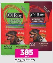 Game Ol'Roy Dog Food Assorted-25Kg Each offer