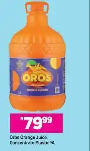 Game Oros Orange Juice Concentrate Plastic-5L offer