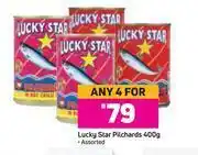 Game Lucky Star Pilchards Assorted-For Any 4 x 400g offer