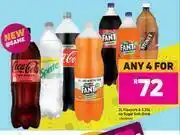 Game 2L Flavours & 2.25L No Sugar Soft Drink Assorted-For Any 4 offer