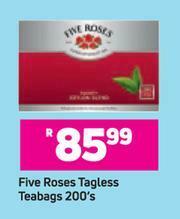 Game Five Roses Tagless Teabags-200's offer