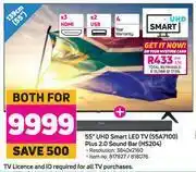 Game Hisense 55" (139cm) UHD Smart LED TV 55A7100 Plus 2.0 Sound Bar HS204 offer