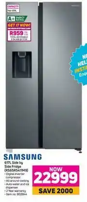 Game Samsung 617L Side By Side Fridge RS65R5411M9 offer