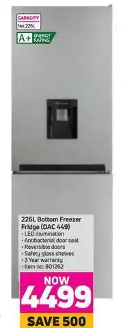Game Defy 225L Bottom Freezer Fridge DAC 449 offer