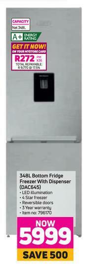 Game Defy 348L Bottom Fridge Freezer DAC645 offer