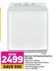 Game Defy 8kg Twin Tub Washing Machine DTT166)) offer