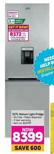 Game Defy 327L Nature Light Fridge offer