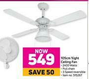 Game Logik 105cm 1 Light Ceiling Fan offer