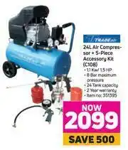 Game Trade Air 24L Air Compressor + 5 Piece Accessory Kit (C108) offer