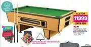 Game Coin Operated Pool Table + Pool Ball Set + 6 Pack Freen Billiard Chalk + Plastic Triangle-For All offer