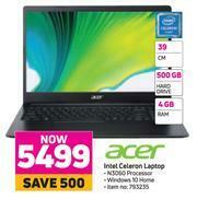 Game Acer 39cm Intel Celeron Laptop offer