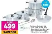 Game Mainstays 11 Piece Aluminium Cookware Set-Per Set offer