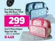 Game Eco Dotty Nappy Bag 26L Blue/ Pink-Per Set offer