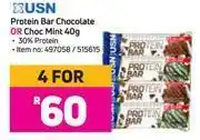 Game USN Protein Bar Chocolate Or Choc Mint 40g-For 4 offer