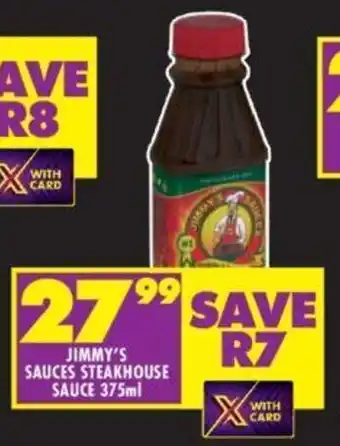Shoprite JIMMY'S SAUCES STEAKHOUSE SAUCE 375ml offer