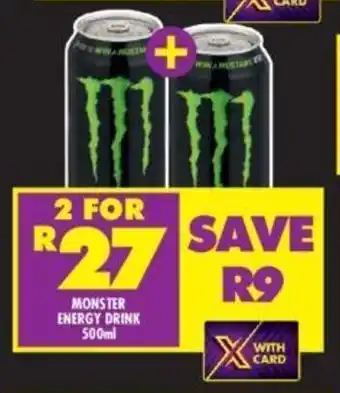 Shoprite MONSTER ENERGY DRINK 500ml offer