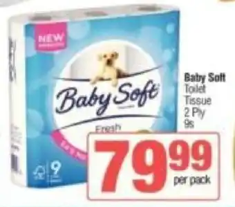 Spar Baby Soff Toilet Tissue 2 Ply 9s offer