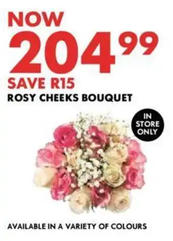 Woolworths ROSY CHEEKS BOUQUET offer