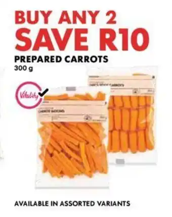 Woolworths PREPARED CARROTS 300g offer