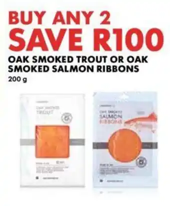 Woolworths OAK SMOKED TROUT OR OAK SMOKED SALMON RIBBONS 200g offer